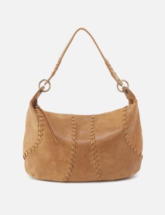 Opal Shoulder In Buffed Leather - Whiskey