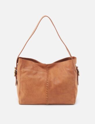 Render Shoulder Bag In Buffed Leather - Whiskey