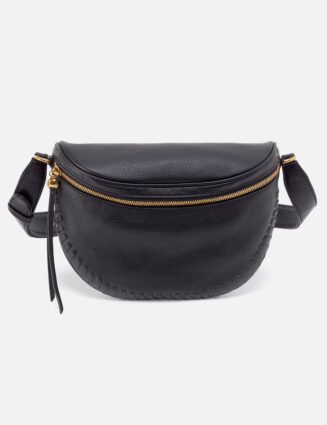 Juno Belt Bag In Pebbled Leather - Black