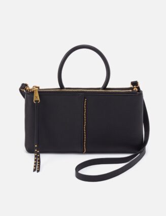 Sable Crossbody in Pebbled Leather - Black