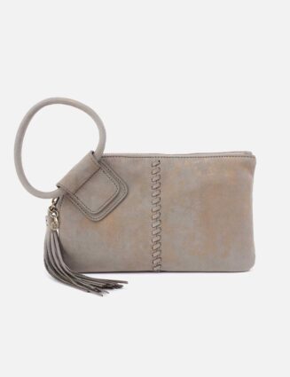 Sable Wristlet in Nubuck Leather - Golden Granite