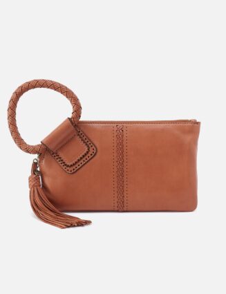 Sable Wristlet In Washed Leather - Harvest Wheat