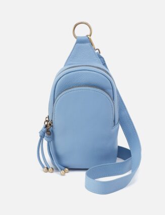 Cass Small Sling In Pebbled Leather - Seabreeze