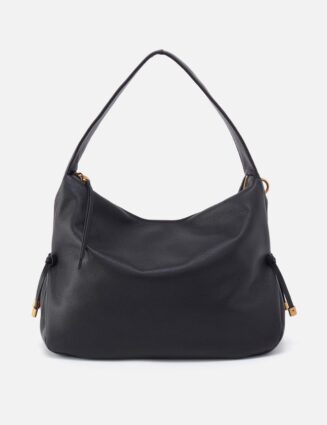 Kori Hobo In Pebbled Leather - Black