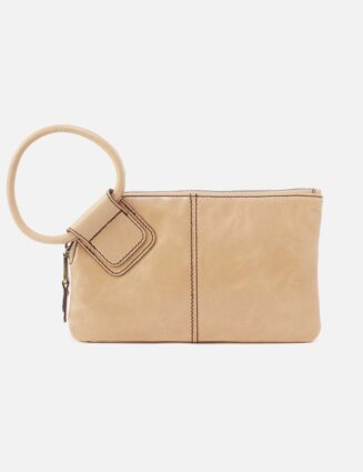 Sable Wristlet in Polished Leather - Desert Sand
