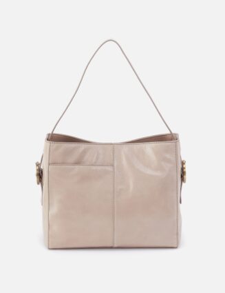 Render Shoulder Bag In Gloss Leather - Stone Gloss